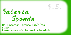 valeria szonda business card